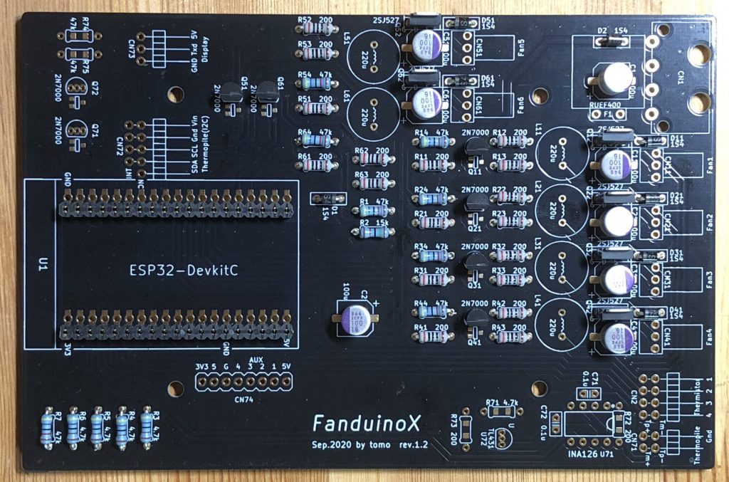 FanduinoX Rev1.2 MOSFET取付